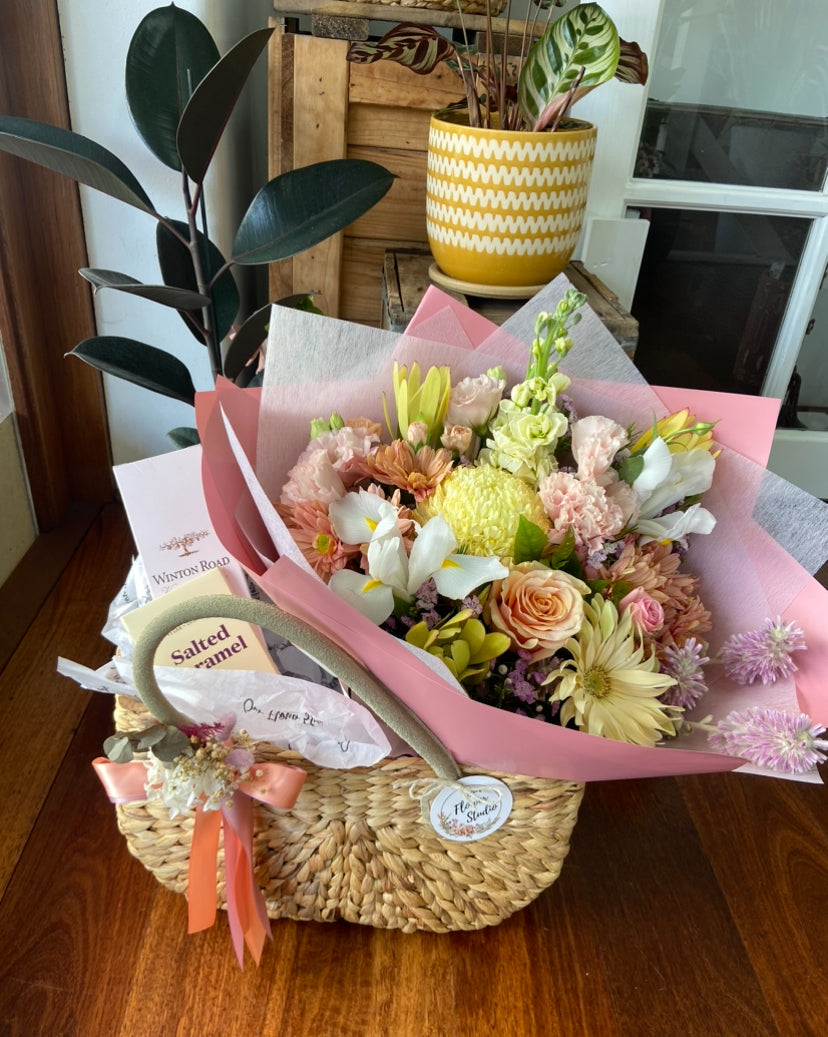Bloom Filled Harvest Basket Hamper