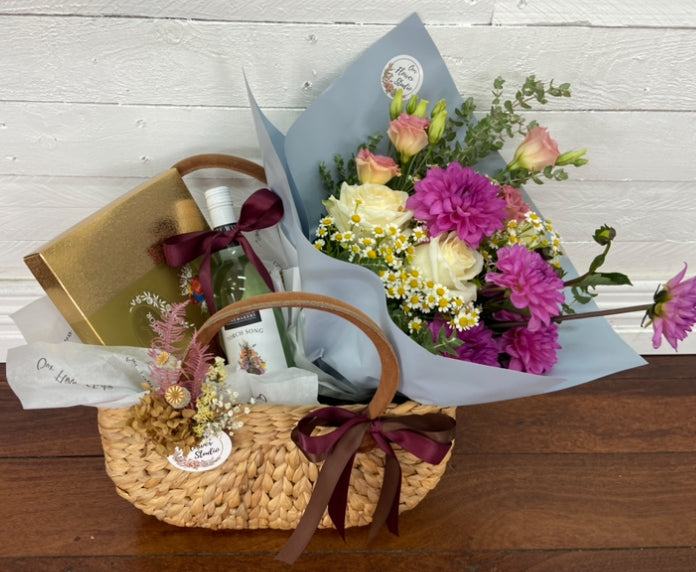 Bloom Filled Harvest Basket Hamper