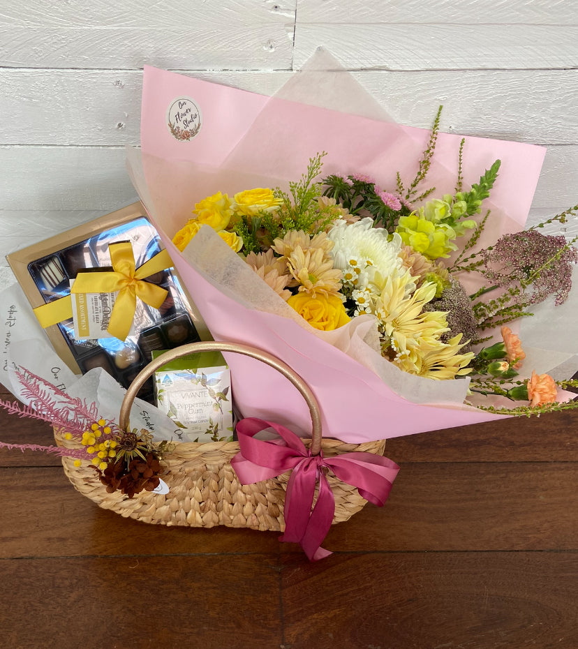 Bloom Filled Harvest Basket Hamper