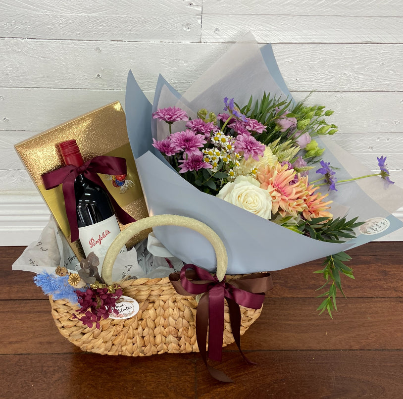 Bloom Filled Harvest Basket Hamper