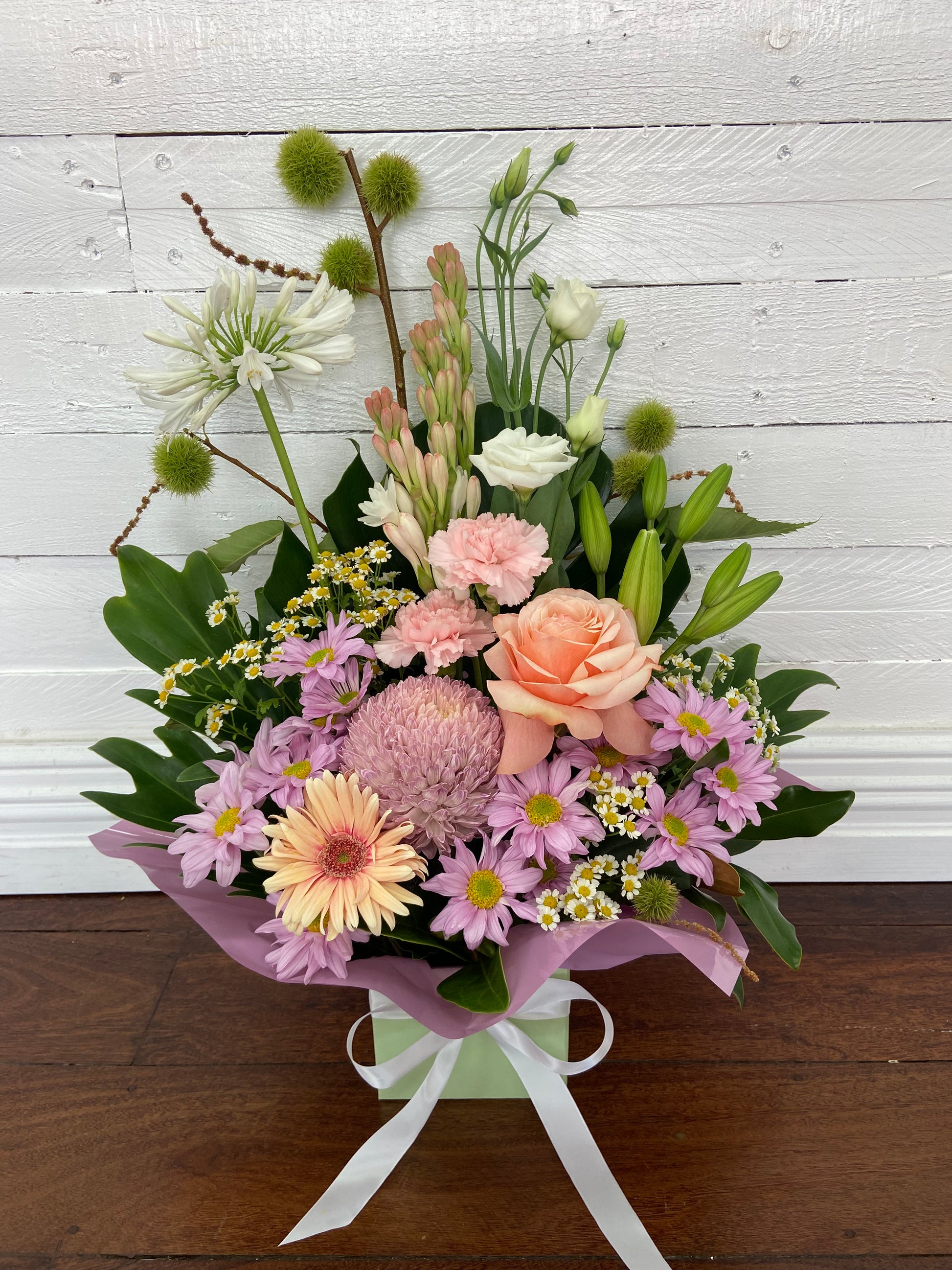 Florist Choice Pink Box Arrangement | Our Flower Studio | Perth Hills Florist