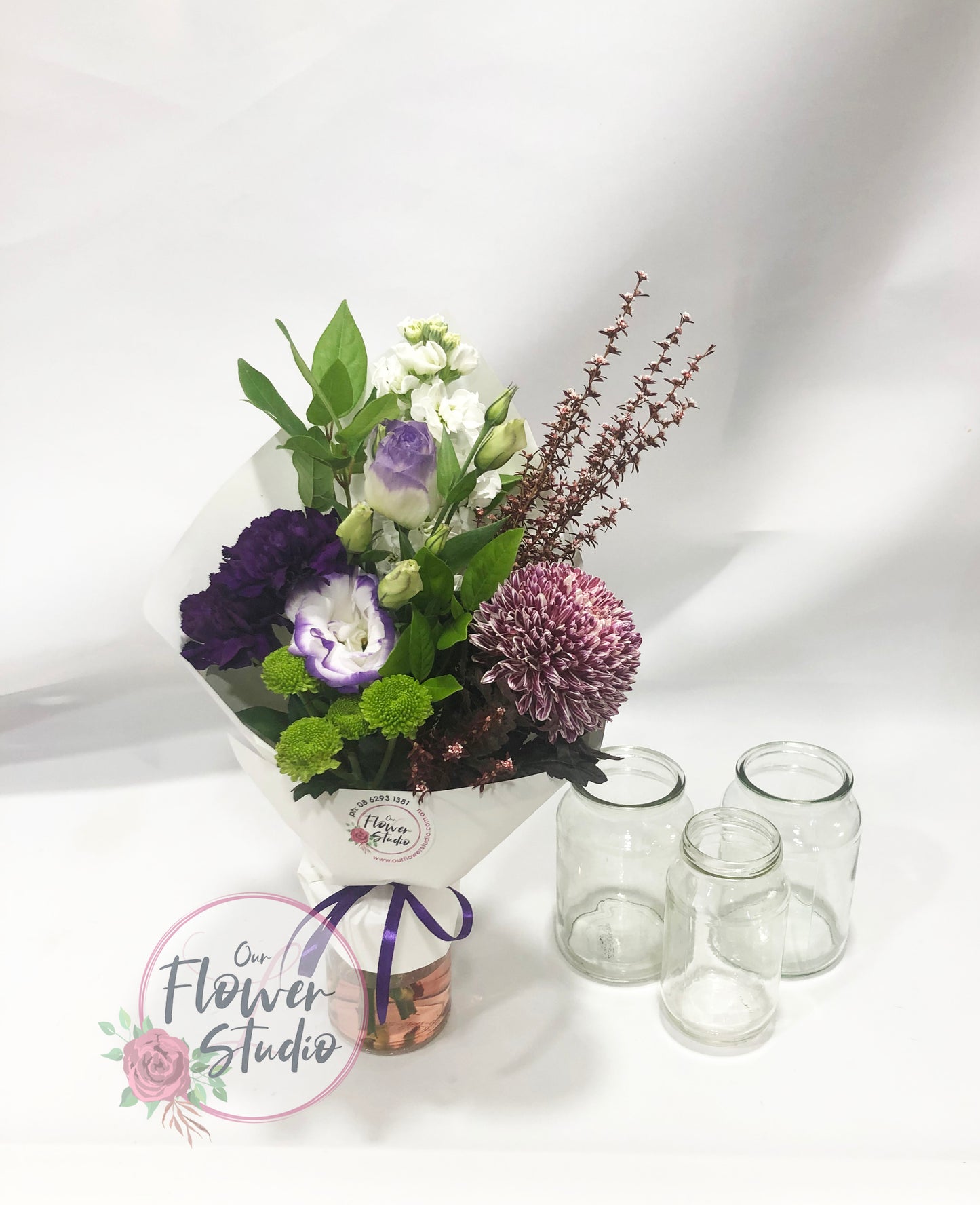 Our Flower Studio Recycled Jar Posy